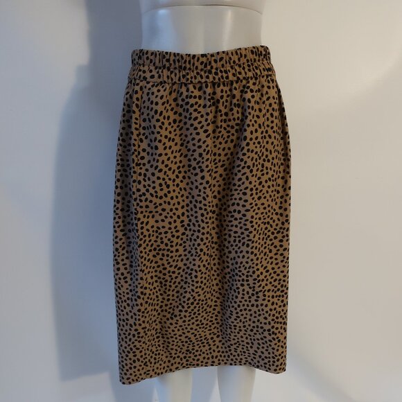 J. Crew Dresses & Skirts - NWT Womens J. Crew Camel Brown Black Straight Pencil Midi Skirt M
